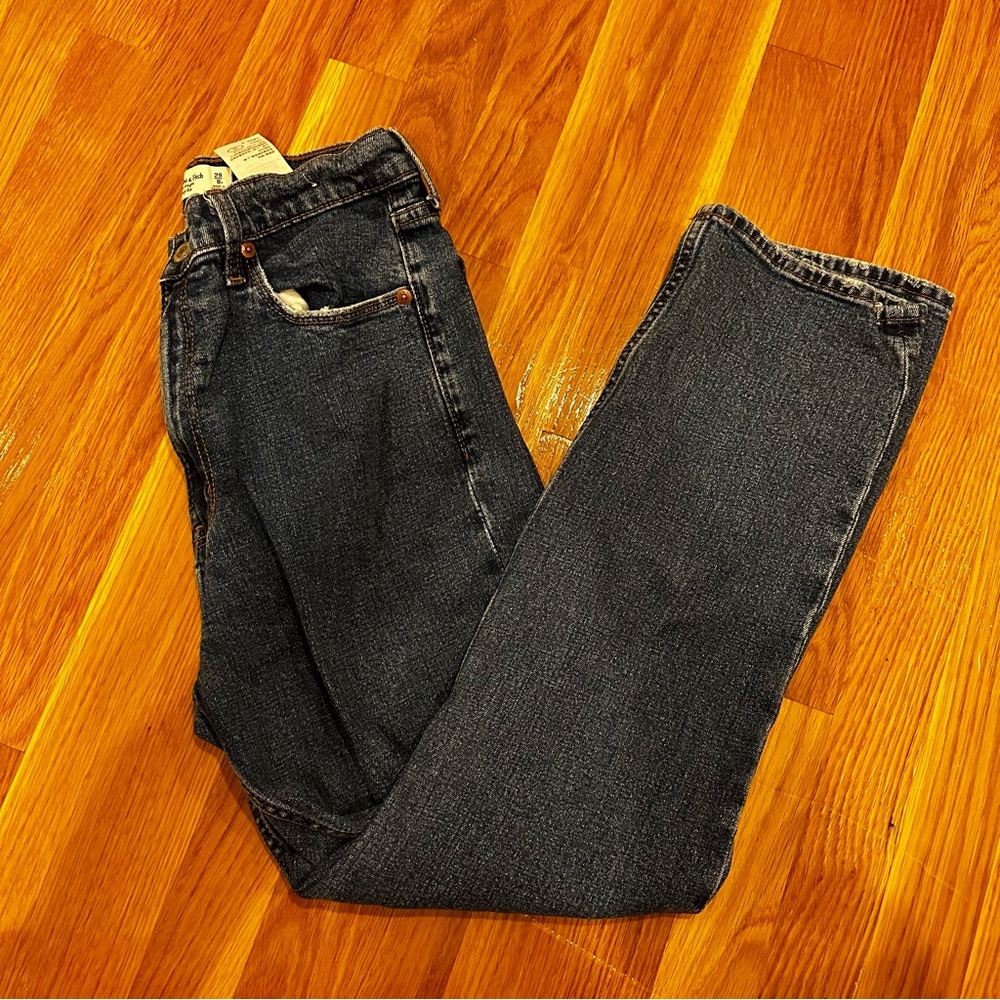 Abercrombie and Fitch Ankle Straight Ultra High Rise Jeans